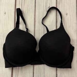 Victoria's‎ Secret Body Black Push-Up Bra 32DD E70 Padded Smooth Cup